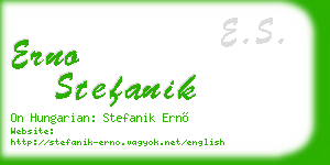 erno stefanik business card