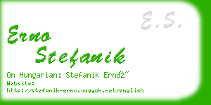 erno stefanik business card